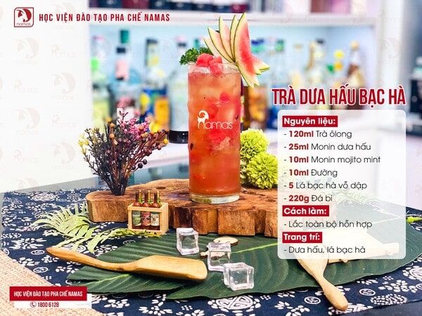 16 Công Thức Trà Trái Cây Giải Nhiệt Dễ Làm 5 tra-dua-hau-bac-ha