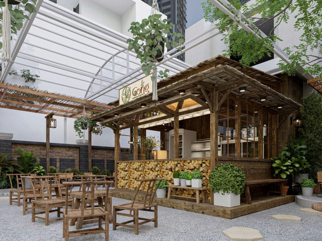 Kinh nghiệm thiết kế và setup quán cafe sân vườn thu hút khách hàng 3 67e6d78609fdb2a3ebec20