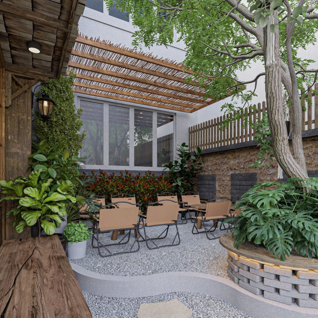 Kinh nghiệm thiết kế và setup quán cafe sân vườn thu hút khách hàng 4 Bcdbcbba15c1ae9ff7d016